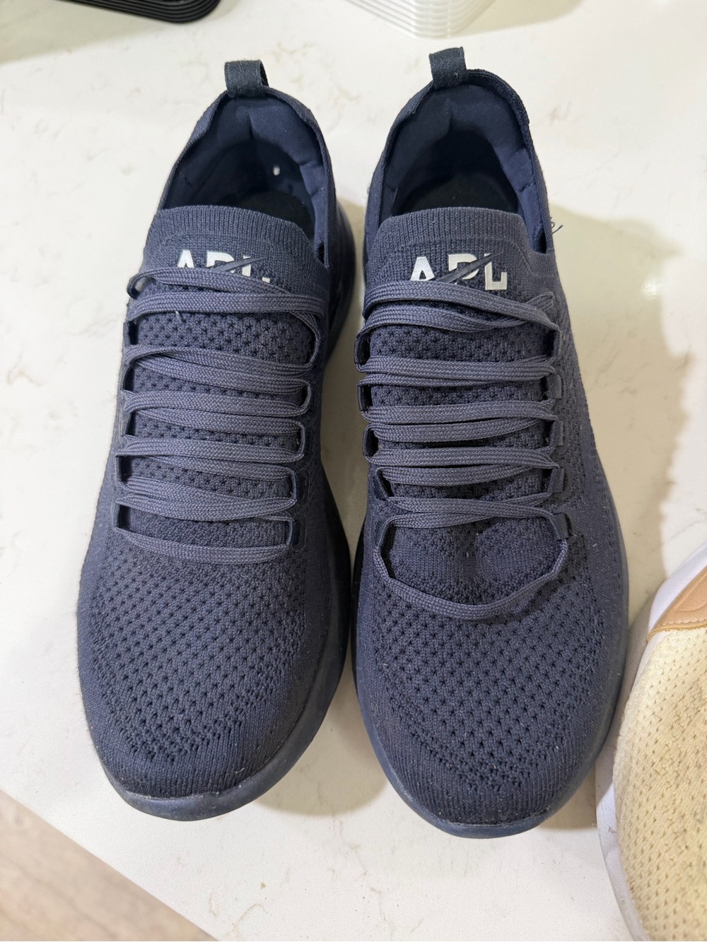 APL Men's Navy Knit Lace-Up Sneakers